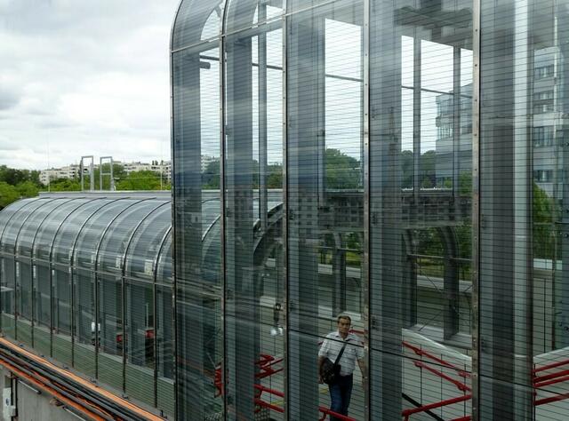 2. September 2017 - Feierliche Eröffnung der Verlängerung der Wiener U-Bahn-Linie U1: Architektur der neuen Endstelle Oberlaa.