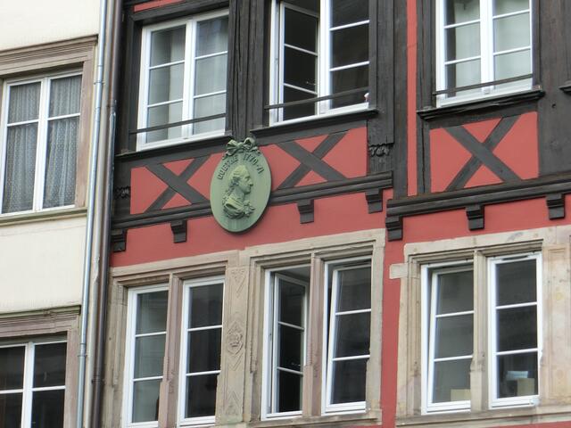 Der alte Fischmarkt. Goethe lebte in dieser Wohnung 1770-1771 als junger Student.