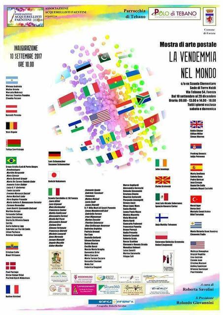 “Grape harvest in the world” - KUNST UND WEIN – KUNST MIT WEIN | Foto: Faentini´s Aquarell Vereinigung - Roberta Savolini