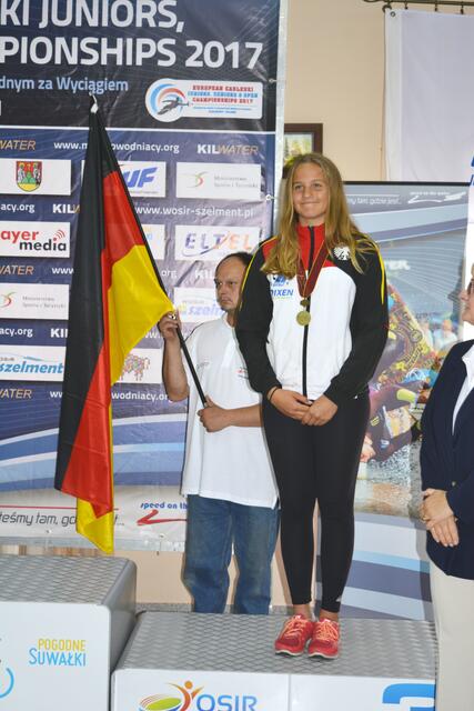 Laura Hillenbrand gewinnt im Slalom Bronze und steht bei ihrer zweiten Teilnahme wie im Vorjahr (Silber) auf dem Podest. | Foto: Nicole Hillenbrand