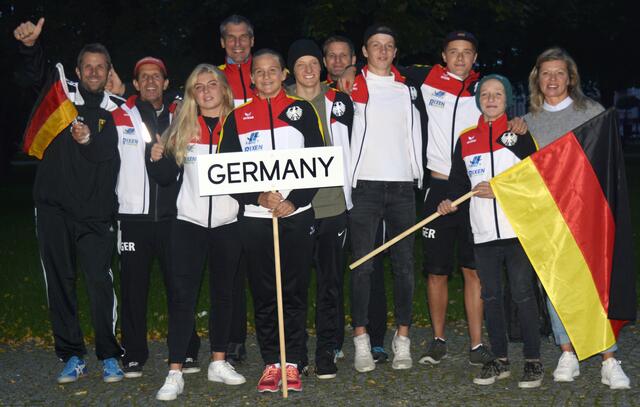 Das deutsche Team bei der Eröffnungszeremonie. | Foto: Nicole Hillenbrand