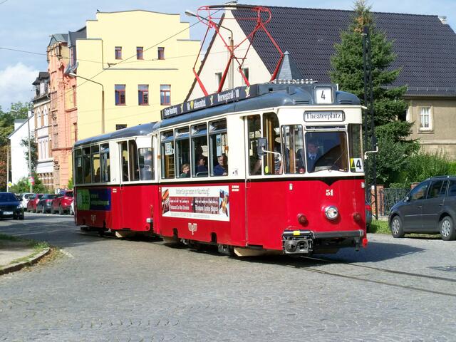 Wagen 51 und Beiwagen 19 Poststraße
