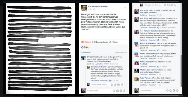 Geschwärzte Akten - sieht so eine transparente, rückhaltlose Aufarbeitung aus?