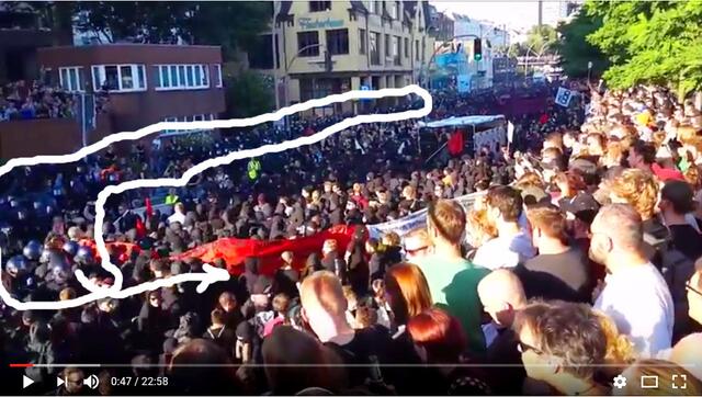 Eskalierendes Verhalten der Polizei am 6. Juli kurz nach 19 Uhr