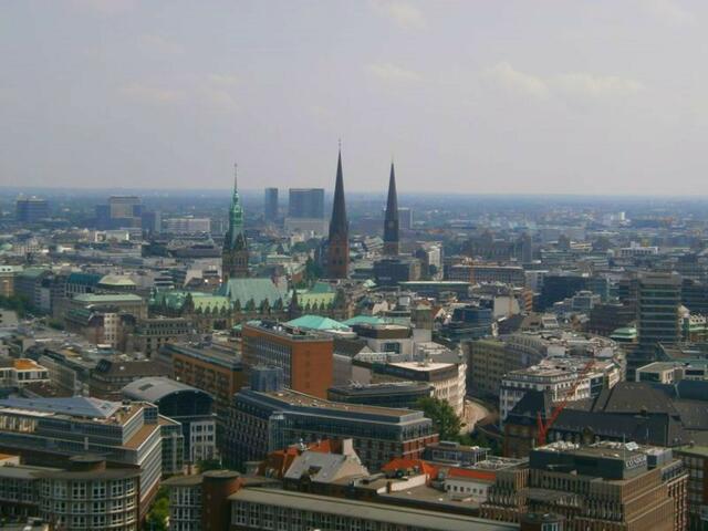 Blick vom Hamburger Michel über Hamburg