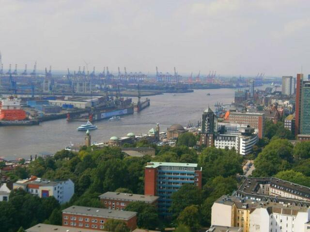 Blick vom Hamburger Michel über Hamburg
