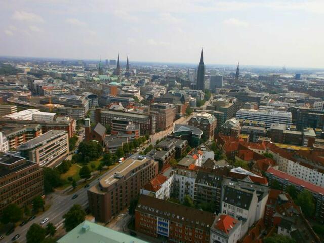 Blick vom Hamburger Michel über Hamburg
