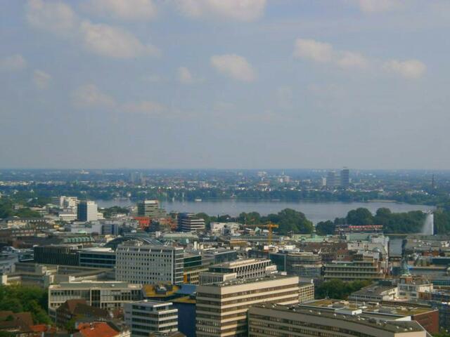Blick vom Hamburger Michel über Hamburg