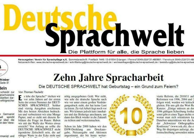 http://deutschesprachwelt.de/ > bei "Facebook" > https://www.facebook.com/deutschesprachwelt | Foto: wie vor