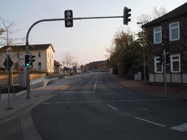 Blick in Richtung Bahnhof von der Bahnhofstraße aus
