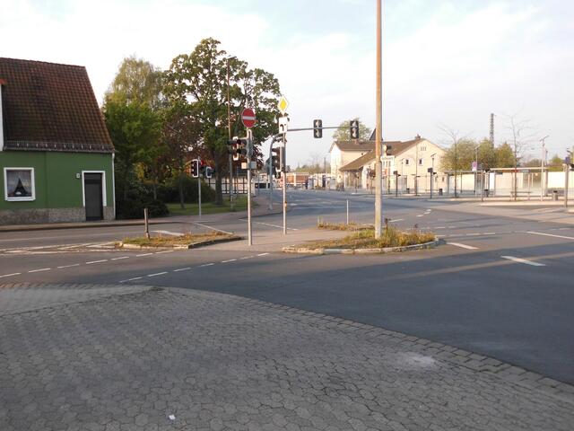 Blick in Richtung Bahnhof von der Gartenstraße aus