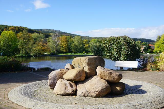 Blick auf den Teich in Ilsenburg