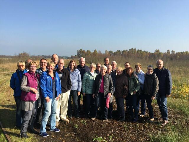 Gruppenbild im Moor.