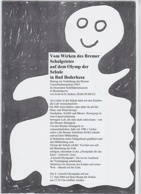 Vom Wirken des Bremer Schulgeistes auf dem Olymp der Schule in Bad Bederkesa (seit 1989)