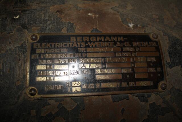 Typenschild Elektromotor