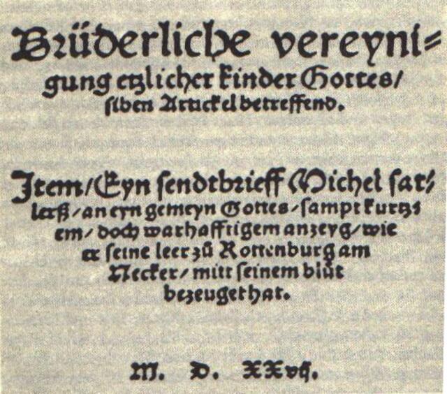 Schleitheimer Artikel > https://de.wikipedia.org/wiki/Schleitheimer_Artikel | Foto: wie vor