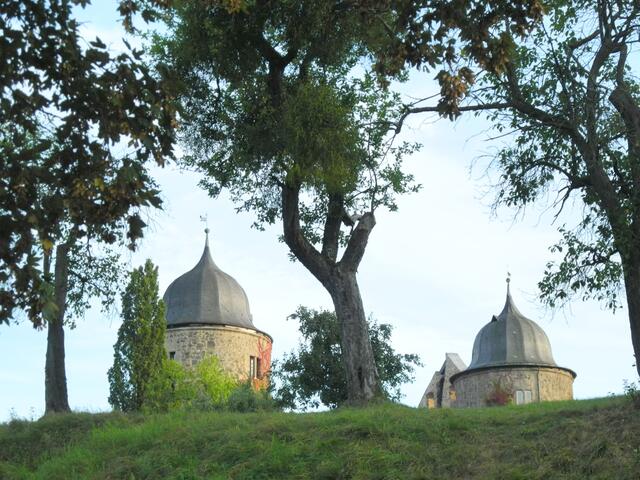 Turmhauben hinter dem Wall