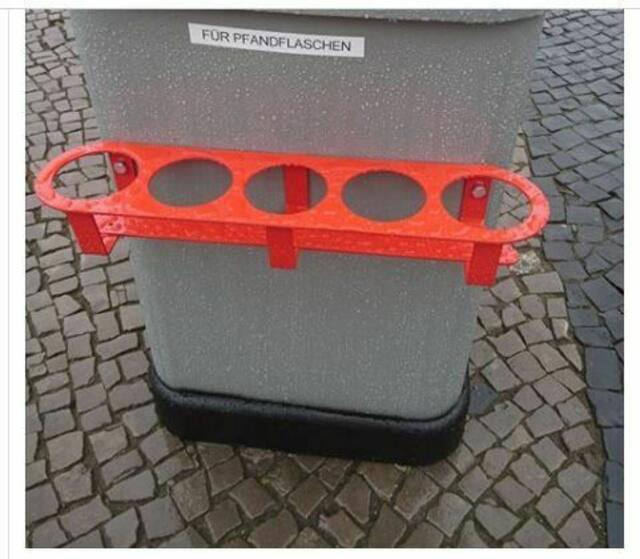 Pfandflaschenbehälter für die Rentner