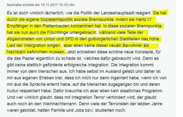 Kommentar beim NDR