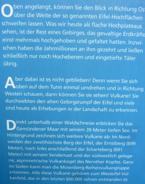 Info über die Entstehung der Maare