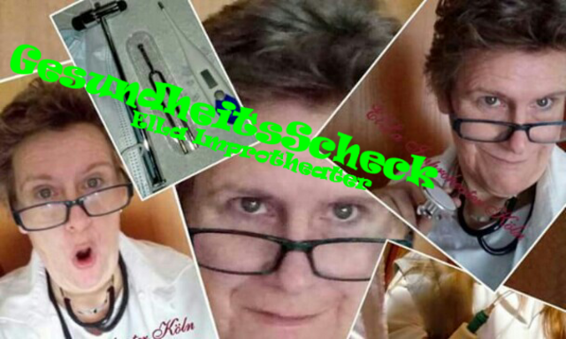 GesundheitsScheck von und mit Elisabeth van Langen. Eine klamaukige Inszenierung des ElLa Improtheaters.