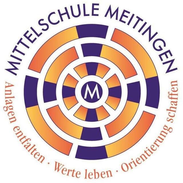 Das Logo der Mittelschule Meitingen - verantwortlich R. i. R. Bernhard Berchtenbreiter.