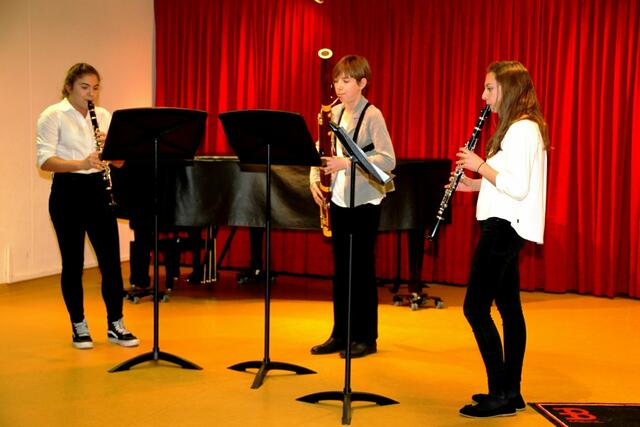 Das Mozartino-Trio spielte am Ende der Abschlussveranstaltung.