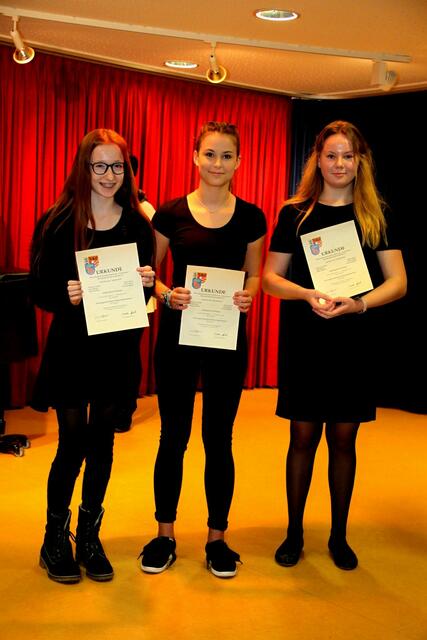 91 Punkte gab es für das Saxofontrio v. l. Nina Bacher, Theresa Leichtle und Katja Fechtner.
