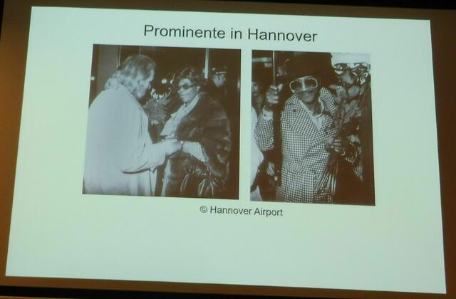 Links Jazz-Legende Ella Fitzgerald, rechts Sammy Davies jun. Foto: Hannover Airport
