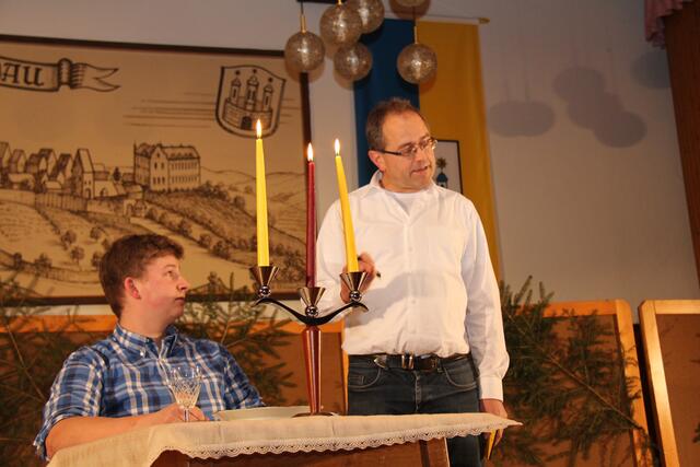 Steffen Brand und Volker Menkel mit einer "Lektion in Sachen Höflichkeit"...