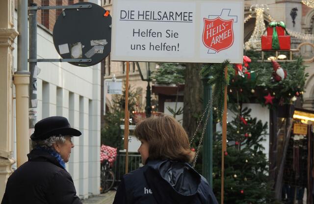 Die Heilsarmee braucht auch Hilfe