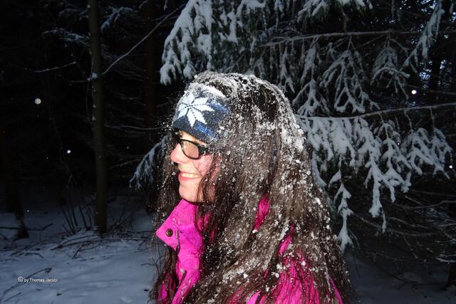 Nach dem Aufwärmen wieder raus mit meiner Schneekönigin Manuela. ;-)