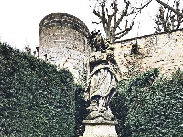24. Dezember 2017. Auf dem Michelsberg in Bamberg.