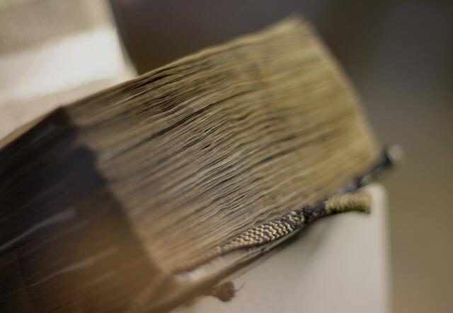 Seiten einer Bibel (die lateinische)