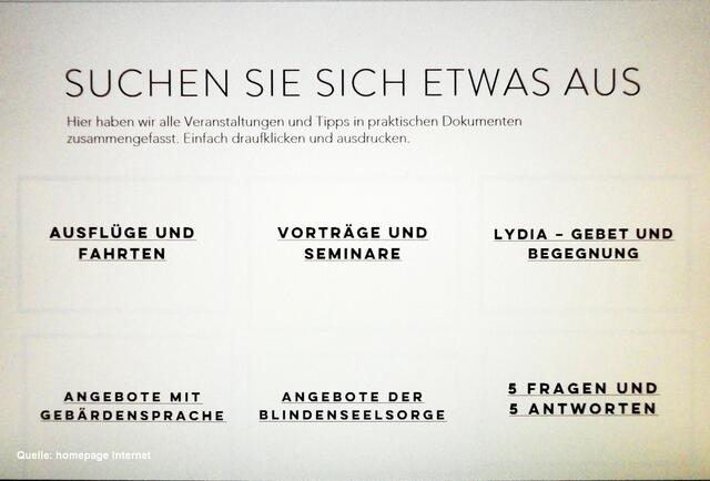 eine Seite der homepage | Foto: Internet