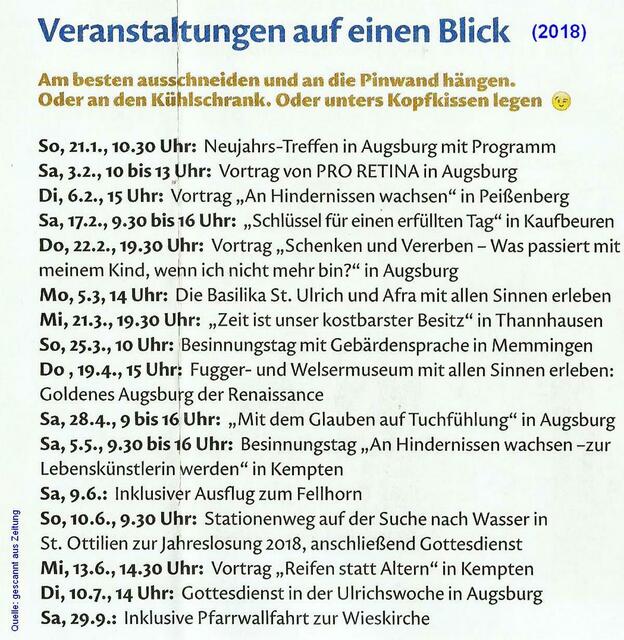 Jahresprogramm 2018