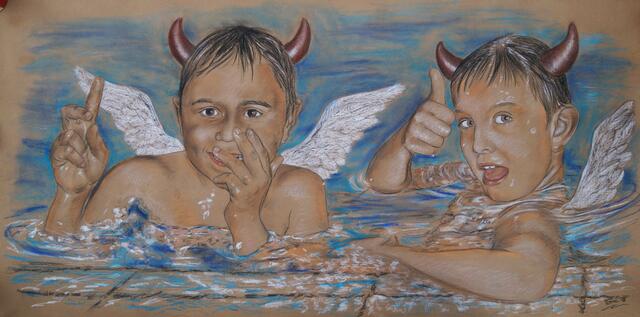 2897  P 4256  David und Adam, 153 X 75 cm, Augsburg, 10.1.2018
