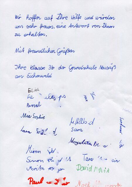 ...die Nachnamen der Kinder sind für den Bericht unkenntlich gemacht