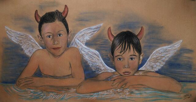 2893  P 4248  Simon und Max, 130 X 75 cm, Augsburg, 2 und 3.1.2018