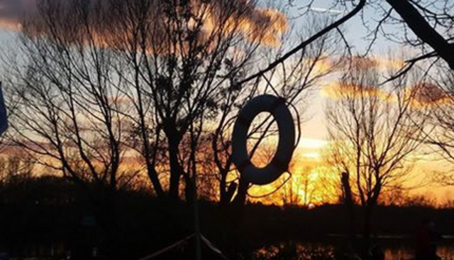 Abendstimmung an der Sechs-Seen-Platte in Duisburg