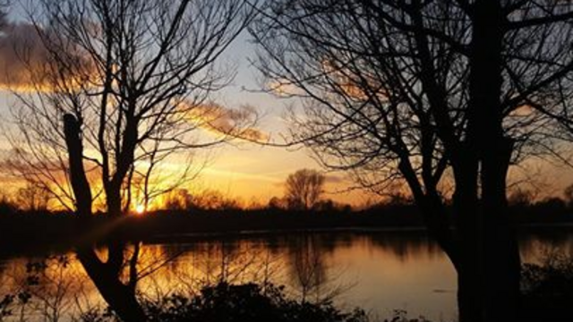 Abendstimmung an der Sechs-Seen-Platte in Duisburg