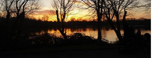 Abendstimmung an der Sechs-Seen-Platte in Duisburg