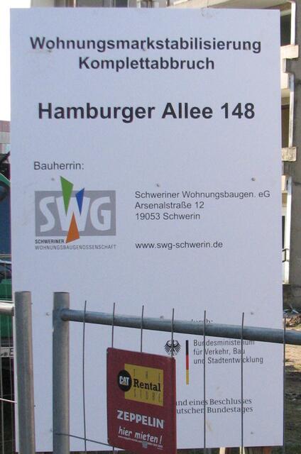 Ach so zur Wohnungsmarktstabilisierung... Komplettabbruch !