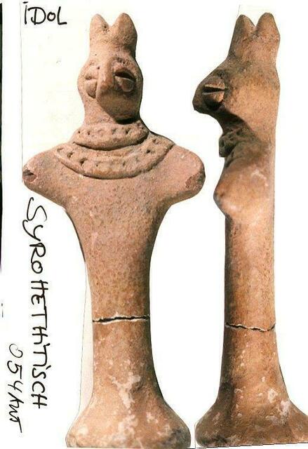 syrohethitisches Idol aus dem fruchtbaren Halbmond, Vogelköpfige Göttin
