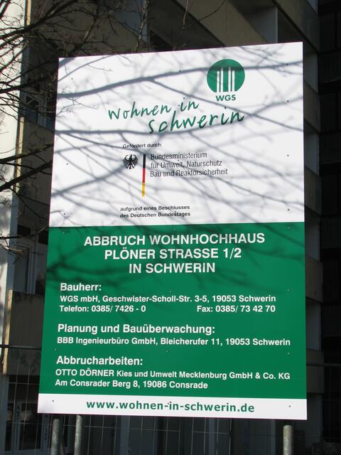 Staatlich geförderter Abriss durch Bundesministerium