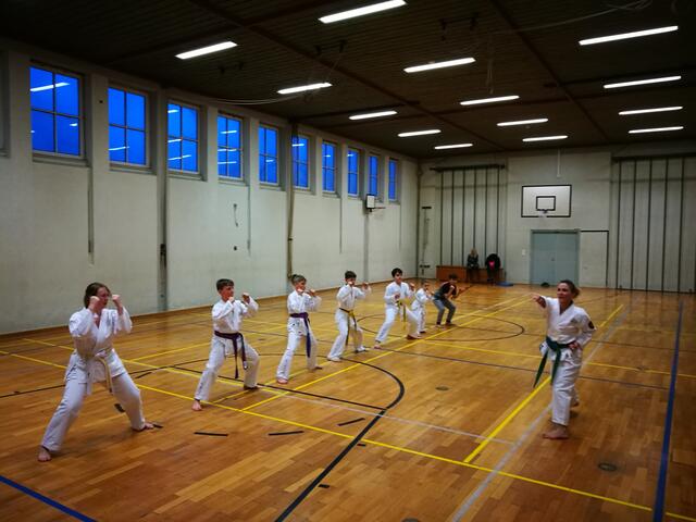 Aufwärmen, Prüfungskriterium zum Blaugurt