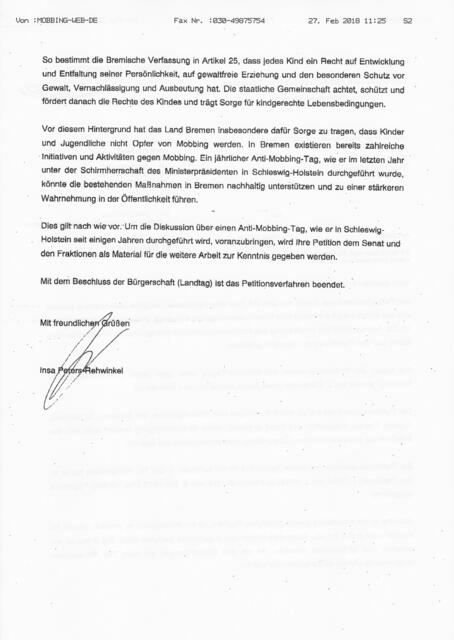 Seite 4 meiner "Wunschvorlage" für Bundespräsident Dr. Frank-Walter Steinmeier in Bremen am 27. und 28. Februar 2018 | Foto: Bremische Bürgerschaft / Klaus-Dieter May