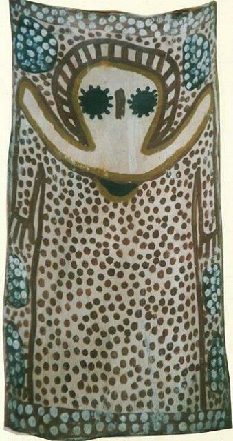 Ahnengeisterbild mit "Dotpaints" = Fingertupfen aus den Kimberleys in Australien