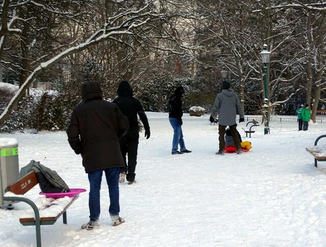 Winter im Kongresspark im 16. Wiener Gemeindebezirk Ottakring