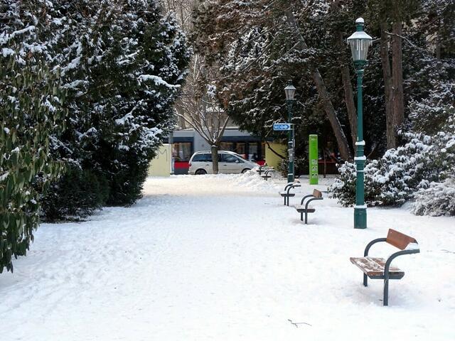 Winter im Kongresspark im 16. Wiener Gemeindebezirk Ottakring
